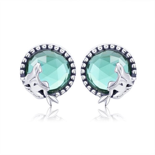 Ezüst fülbevaló hableánnyal