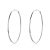 Ezüst karika-fülbevaló, nagyméretű