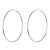 Ezüst karika-fülbevaló, nagyméretű