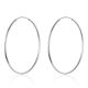 Ezüst karika-fülbevaló, nagyméretű