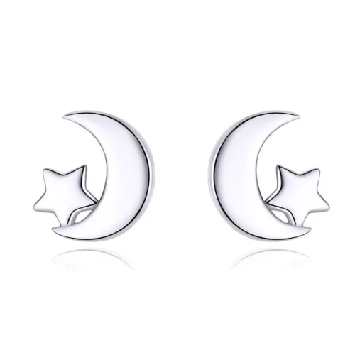Ezüst fülbevaló, Hold és csillag