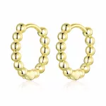 Ezüst karika-fülbevaló aranyszínben