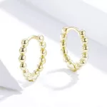 Ezüst karika-fülbevaló aranyszínben