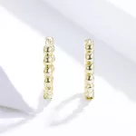 Ezüst karika-fülbevaló aranyszínben