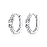 Ezüst karika-fülbevaló a végtelen jelével