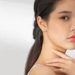 Ezüst fülbevaló, angyalszárny