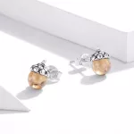 Ezüst fülbevaló, makk