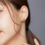 Ezüst fülbevaló, makk