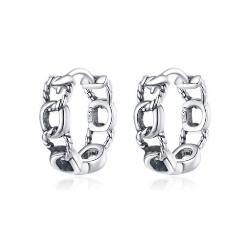 Ezüst karika-fülbevaló