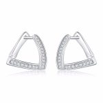 Ezüst fülbevaló, háromszög