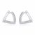 Ezüst fülbevaló, háromszög
