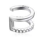 Ezüst fülklipsz ezüstszínben