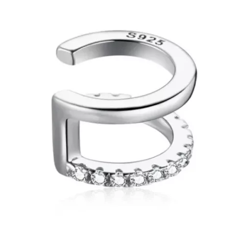 Ezüst fülklipsz ezüstszínben