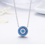 Ezüst nyaklánc, szerencsehozó szem