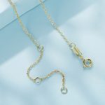 Ezüst női nyaklánc, kolibri, aranyszínű