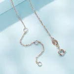 Ezüst nyaklánc macskamedállal rózsaarany színben