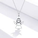 Ezüst nyaklánc angyalkamedállal