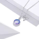 Ezüst nyaklánc  halpikkelyes medállal