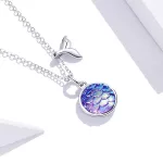 Ezüst nyaklánc  halpikkelyes medállal