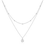 Ezüst női nyaklánc lóherével