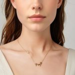 Ezüst nyaklánc tacskómedállal, aranyozott