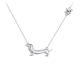Ezüst női nyaklánc tacskómedállal