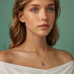 Ezüst női nyaklánc csengőmedállal