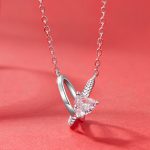 Ezüst női nyaklánc dupla karikával