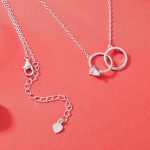 Ezüst női nyaklánc dupla karikával