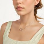 Ezüst női nyaklánc dupla karikával