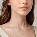 Ezüst nyaklánc margarétamedállal