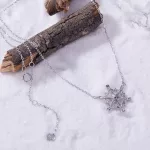 Ezüst nyaklánc hópihemedállal