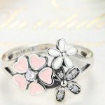 Floraler Silberring, Größe 7