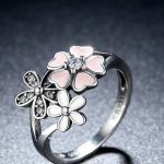 Floraler Silberring, Größe 7