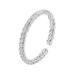 Ezüstgyűrű csavart mintával