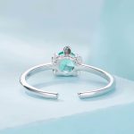 Ezüstgyűrű áttetsző üveggel