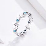 Ezüstgyűrű, tengeri csillag, 8-as méret