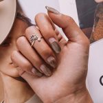 Ezüst női gyűrű, lótuszvirág