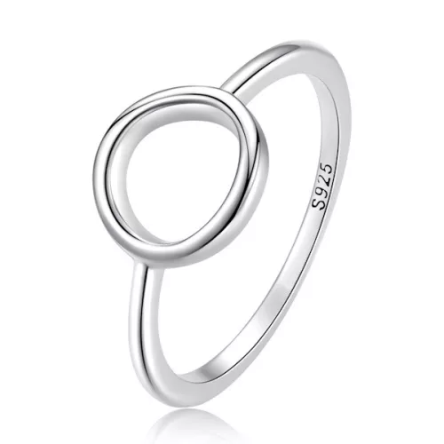 Ezüst női gyűrű, modern stílusú, 6-os méret