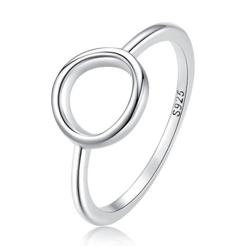 Ezüst női gyűrű, modern stílusú, 8-as méret