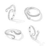 Ezüst női gyűrű, polip