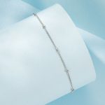 Ezüst bokalánc gyöngyökkel