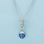 Ezüst charm (925), szerencsehozó katicabogár