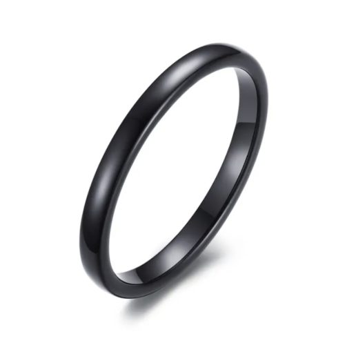 Unisex Ehering, Wolfram, schwarz, 8