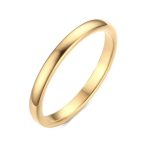 Unisex Ehering, Wolfram, vergoldet, 10