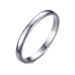 Unisex Ehering, Wolfram, silberfarben, 7