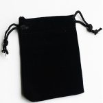 Cordstofftasche schwarz 7x9 cm