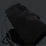 Cordstofftasche schwarz 7x9 cm